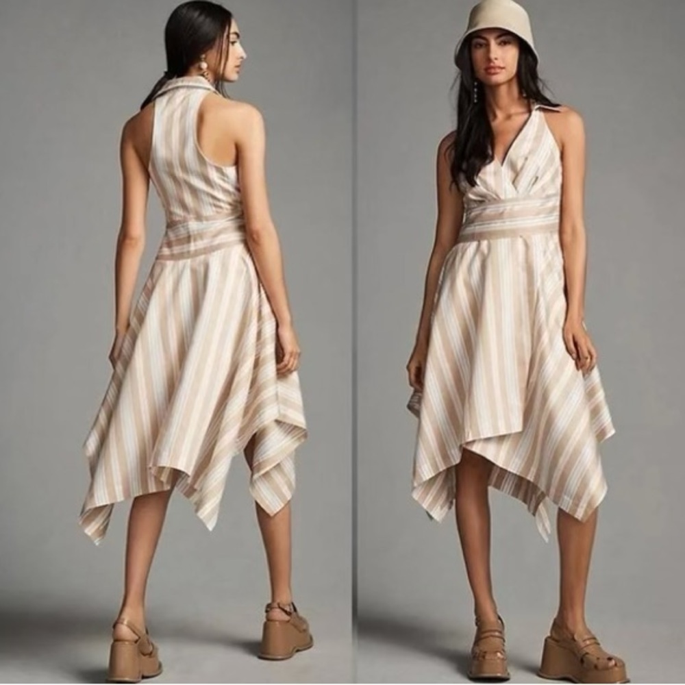 Anthropologie Maeve Wrap Shirt Dress